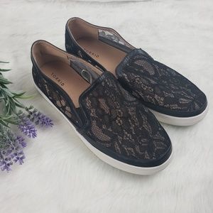 Torrid Slip On Black Lace Shoes 12 Wide